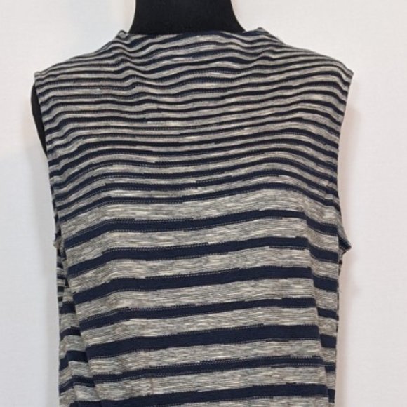 Anthropologie Dolan Striped Mock Neck Tunic Top - Picture 3 of 8